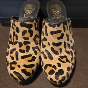 Vince Camuto Animal Print Mules